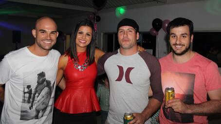 Pictured here with the ‘birthday girl’ are her brothers (from left) Luke, Jess, Robert and Matt.