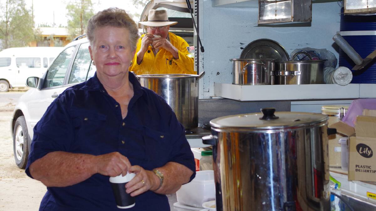 CATERING: Gail Butt, the communications and catering officer with the Monteagle Rural Fire Service Brigade, was quickly on the scene at the Stockinbingal fire with the brigade's catering fan on Wednesday and fed some 300 people on Wednesday night.