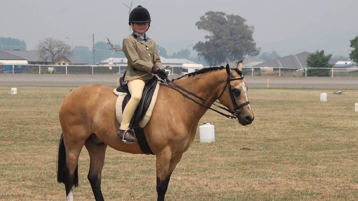 GREAT DAY IN THE RING: Claudia Douglas on her beautiful mount ‘Birdwood Brave’. Claudia and Birdwood Brave had a very successful day in the ring winning the under 13s Champion Rider, Reserve Local Pony and Champion First in her riding class.   Photo: Melinda Chambers