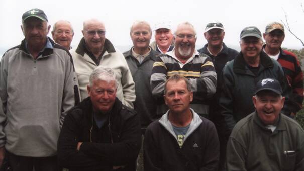 Pictured back (l to r) Doug Basham, Albert Koch, Eddy George, George Mueller (Sunshine Coast), Trev. Pether Ray Papworth (Sydney), Ian Somers, Neil Pether (South Coast)and Peter Quilty (Wagga). Front - Mitch McTavish, Greg Rudd and Eric Thorburn.
