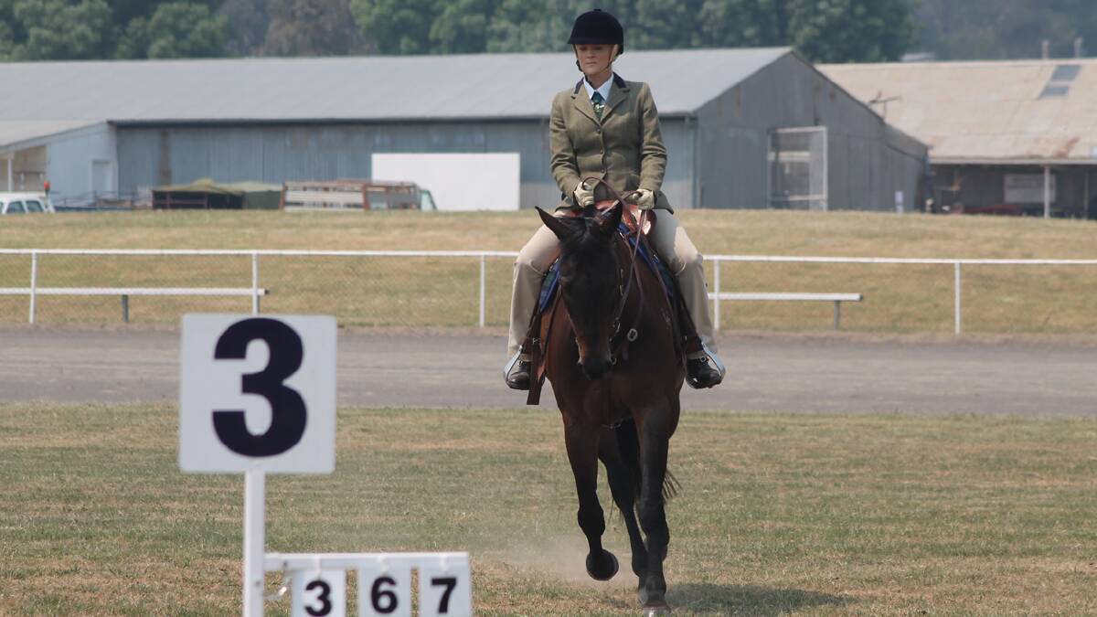 RIDING WELL: Sam Larkman takes part in the expanded horse events section of the Coota Show.   Photo: Melinda Chambers 