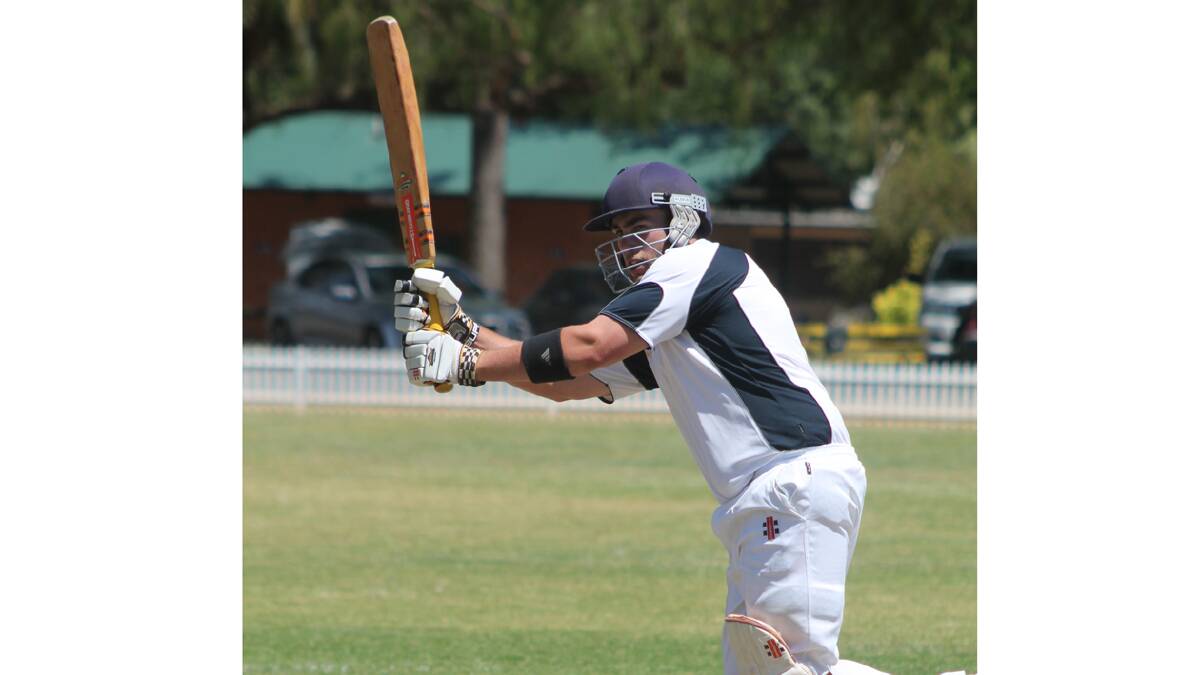 STRONG PERFORMANCE: pictured is Cootamundra batsman Michael Cronin during Cootamundra’s game against Tumut in the Stribley Shield on Sunday.  Picture : Melinda Chambers