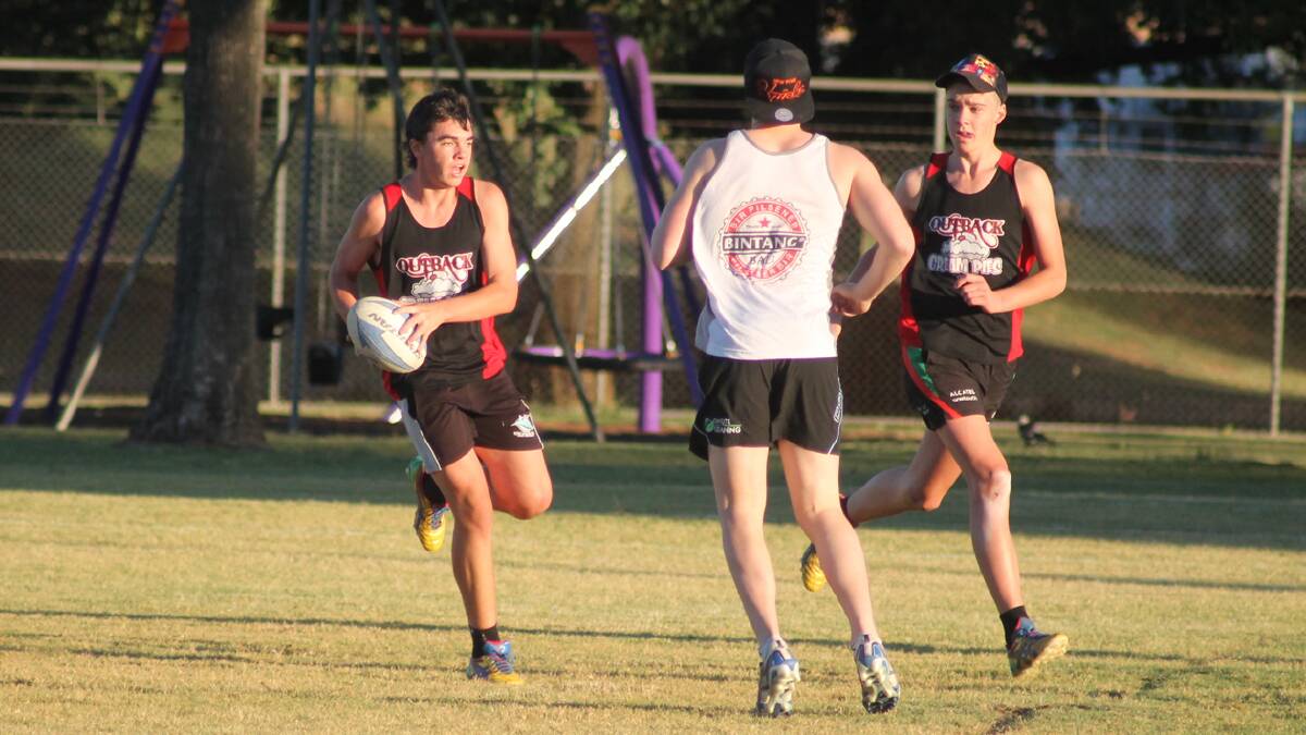  TWILIGHT TOUCH: pictured is Outback Cream Pies player Jack Stuart during last Friday’s games.  Photo: Melinda Chmbers