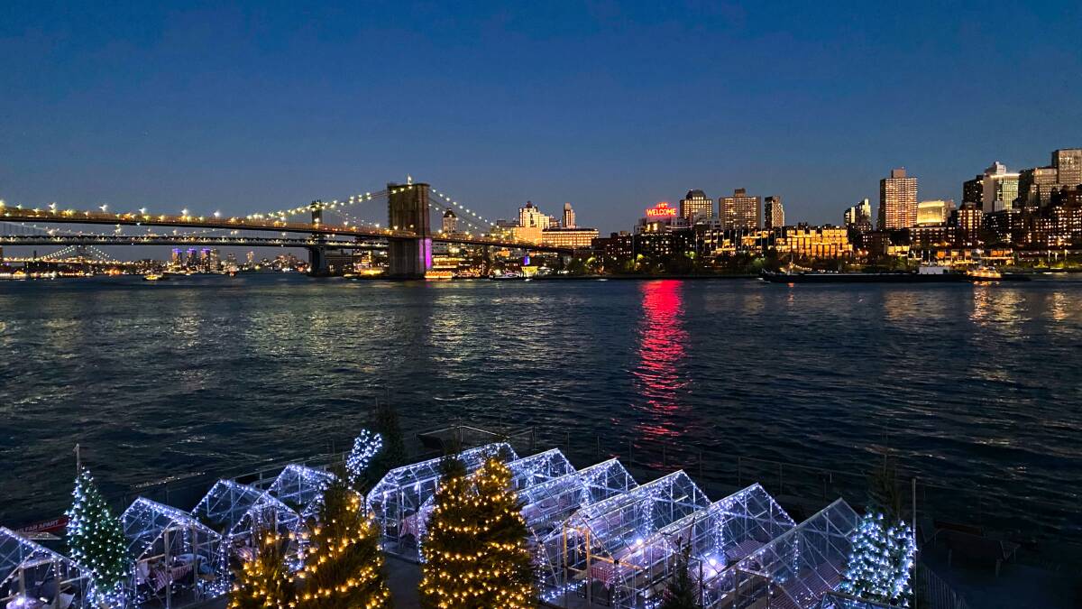 Festive lights in NYC. Festive lights in NYC.