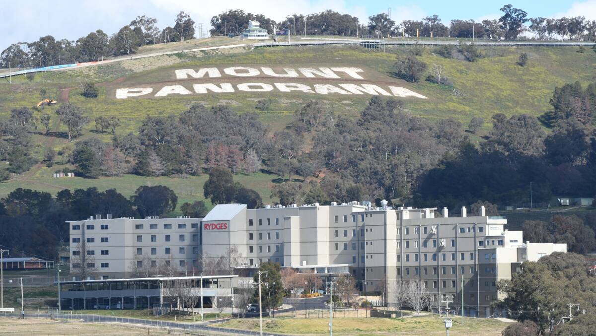 The famous Mount Panorama with Rydges Bathurst at the base of the racing circuit. Picture: Chris Seabrook The famous Mount Panorama with Rydges Bathurst at the base of the racing circuit. Picture: Chris Seabrook
