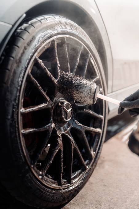 Deluks Detailing in Canberra always starts their clean with the wheels. Picture supplied by Jihad Konda Deluks Detailing in Canberra always starts their clean with the wheels. Picture supplied by Jihad Konda