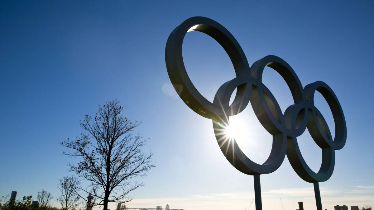 The Olympic rings at Queen Elizabeth Olympic Park, London. The Olympic rings at Queen Elizabeth Olympic Park, London.