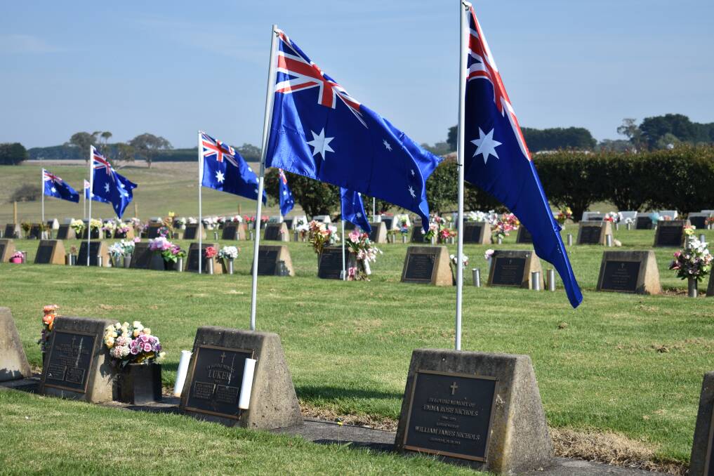 WAR, WHAT'S IT GOOD FOR: Politicians in every nation will talk up a need for increased security - and some will take their countries to war, or be forced to defend their country. But whatever happens, it's in the young of the world who do the fighting, and pay the price. Soldiers' graves at Cobden Cemetery, Corangamite, Victoria. Picture: Lillian Altman
