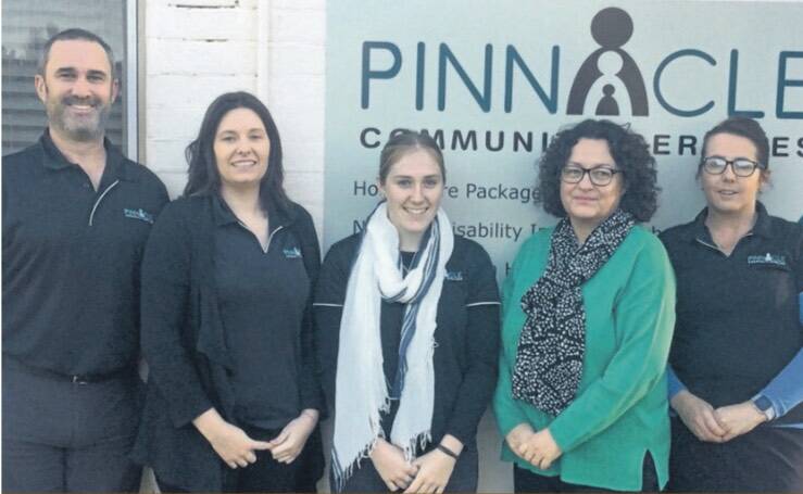 SUPPORT: Members of the Pinnacle team (from left) Shaun Paterson, Kylie Purtell, Louise Raleigh, Rachel Fitzgerald and Jane Bourne