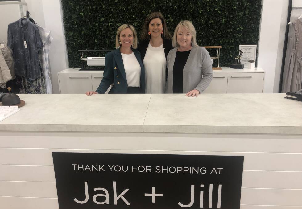 GET READY: Jak + Jill owners (from left) Jaime Hall, Tracey Ewings and Trish Hines, and their team are ready to dress and accessorise you from head to toe.