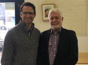 Tim Kurylowicz, CEO of ERA and CGRC mayor Cr Charlie Sheahan discussed the partnership between Council and the ERA at a lunch on Friday at the Cootamundra Arts Centre.