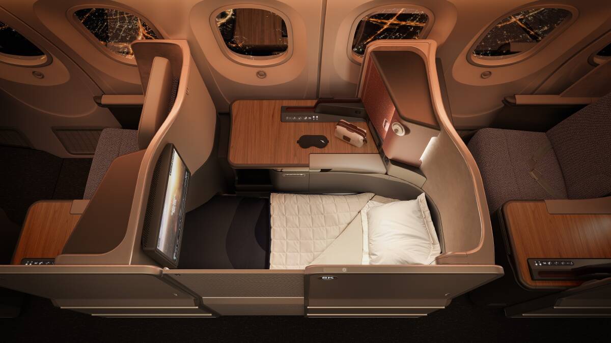 New 80cm lie-flat beds will feature in the new 787 business suites. New 80cm lie-flat beds will feature in the new 787 business suites.