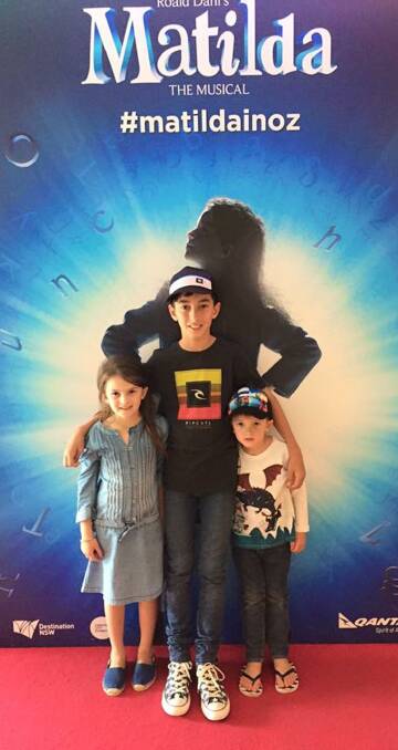 SYDNEY: Halle, Kaleb and Jett Johnson together with parents, Andrew and Nadia, attended Matilda the Musical in Sydney last weekend.