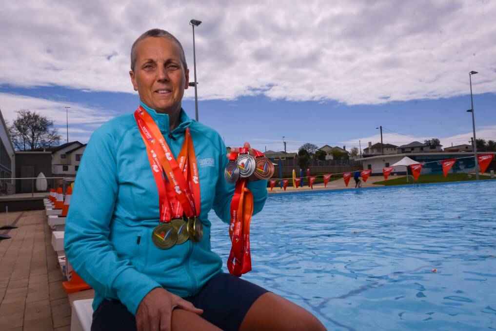 UNSTOPPABLE: Burnie's Christine Brown picked up seven medals in Adelaide. Picture: Simon Sturzaker
