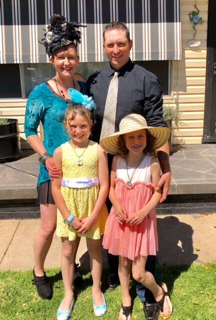 FAMILY DAY: Katrina and Andrew McAinsh, with their daughters Telisha and Shaylee, ready for a day at the races.
