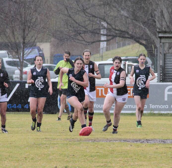 SOLID: Emily Poulton (pictured here against Ainslie last year) was a solid performer, despite Coota Blues' loss at the weekend to Riverina Lions. Picture: Kelly Manwaring