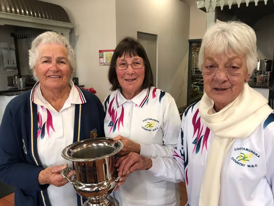 EIGHTEEN ENDS: The winner of the Ex-Services Club Lonny's Day was Cootamundra Country Club lead by Pat Francis  Viv Christi and Betty Vicq. 