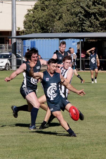 TOP OF THE TABLE CLASH: Both undefeated sides, Coota Blues and Goulburn Swans will meet this weekend. Pictured is Dylan McDermott. Picture: Kelly Manwaring