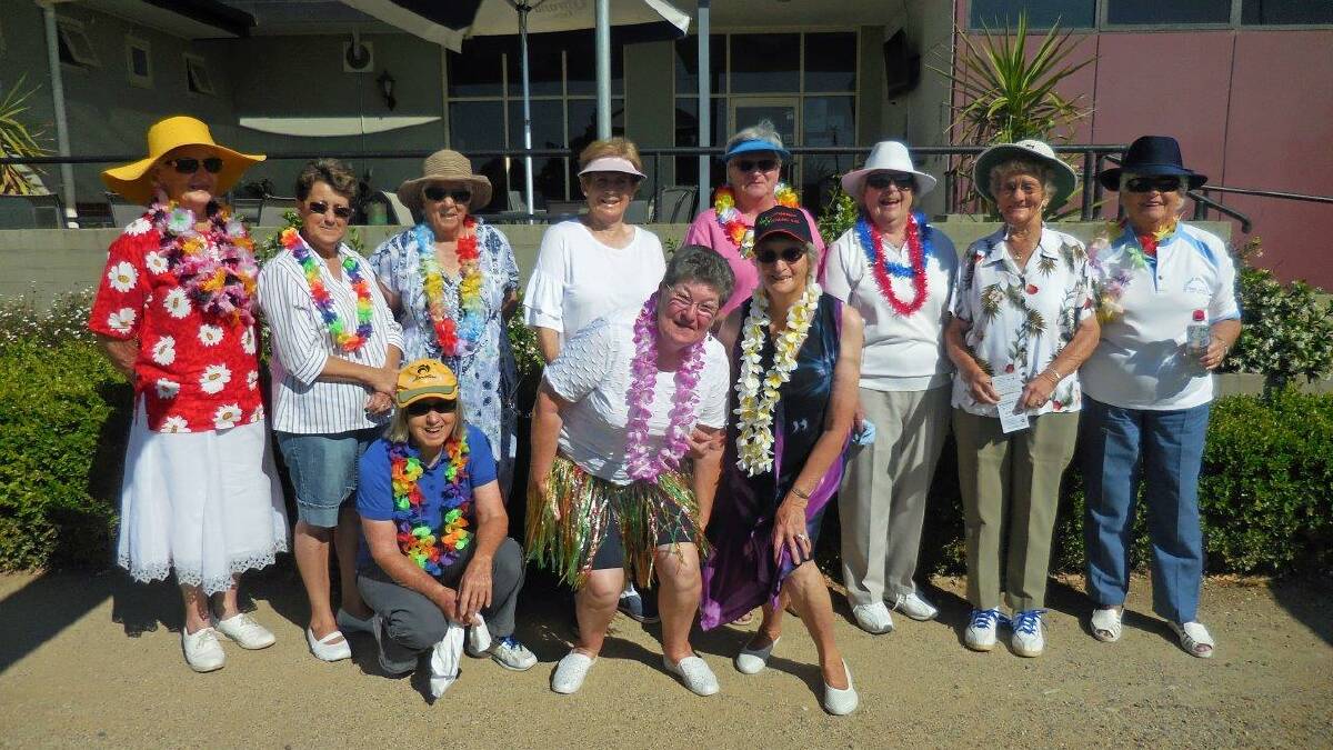 TROPICAL SPLASH: The Country Club women's bowlers enjoyed a Hawaiian theme for their social bowls last week. Picture: Contributed