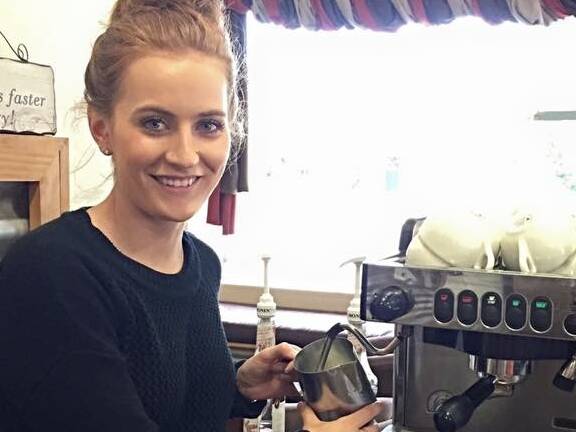 NEW ADVETURES: Abbey Watson made her last coffee at The Khaya on Wednesday as she spreads her wings and makes the move to Canberra. Good luck Abbey.