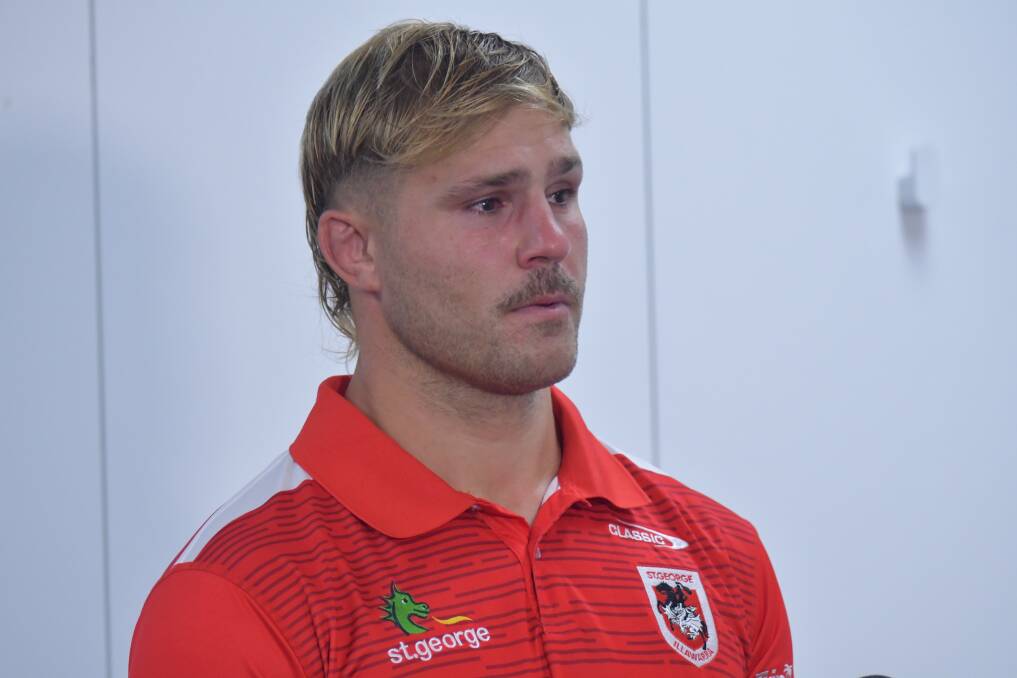 FRONTING: Jack de Belin faced the media for the first time since returning to the NRL on Wednesday. Picture: Supplied