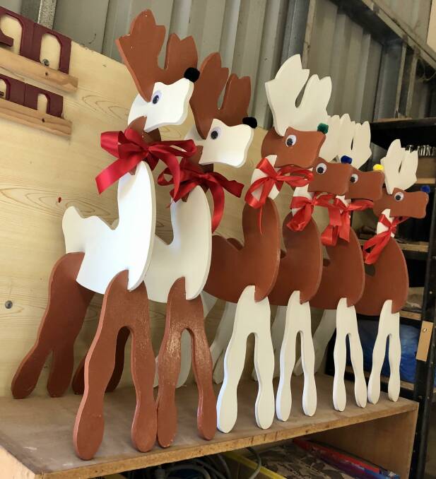 Wooden reindeers - perfect decorations for Christmas. 