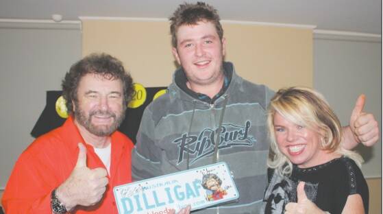 FLASHBACK: Gavin Wilde was stoked to meet Kevin Bloody Wilson and his daughter Jenny during the comedian's last visit to the Ex Services Club in 2010.