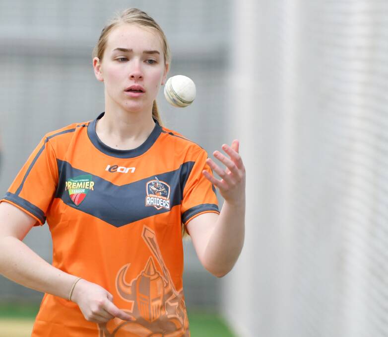 PRACTICE: Greater Norhern Raiders offspinner Ellie Matthews starred with the ball on Sunday. 
