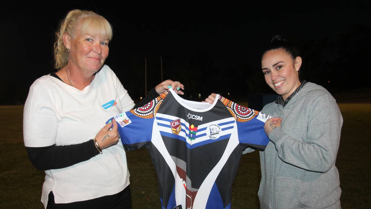 Aboriginal Reconciliation Round organisers Paula Maher and Sandy Kennedy. Sandy also designed the jerseys. 