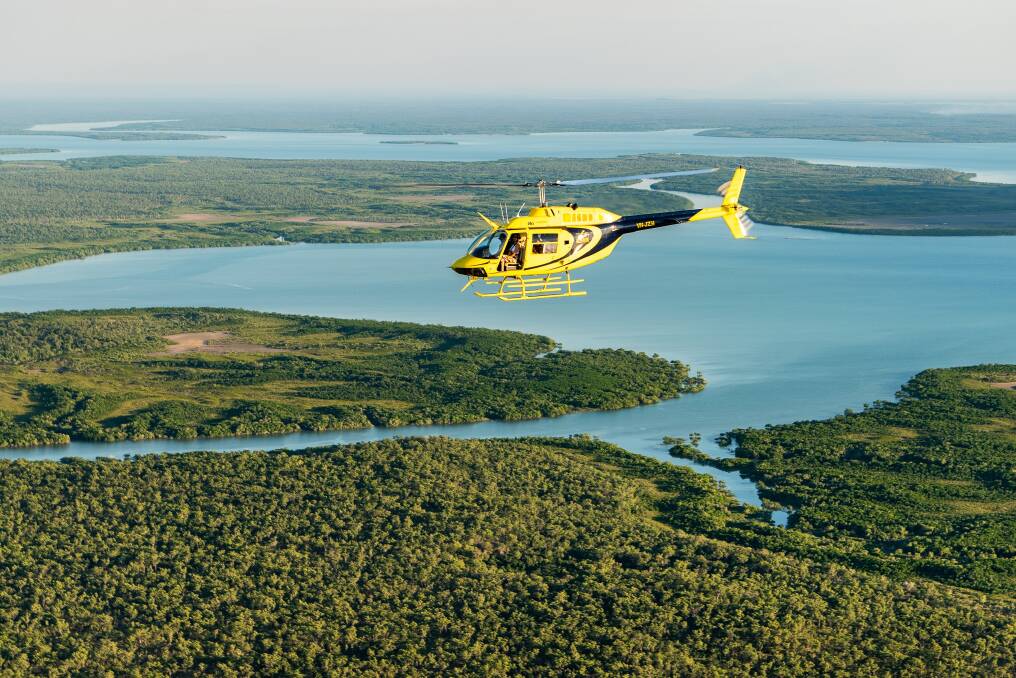 The helicopter pub crawl offers stunning views of Darwin’s landscapes The helicopter pub crawl offers stunning views of Darwin’s landscapes