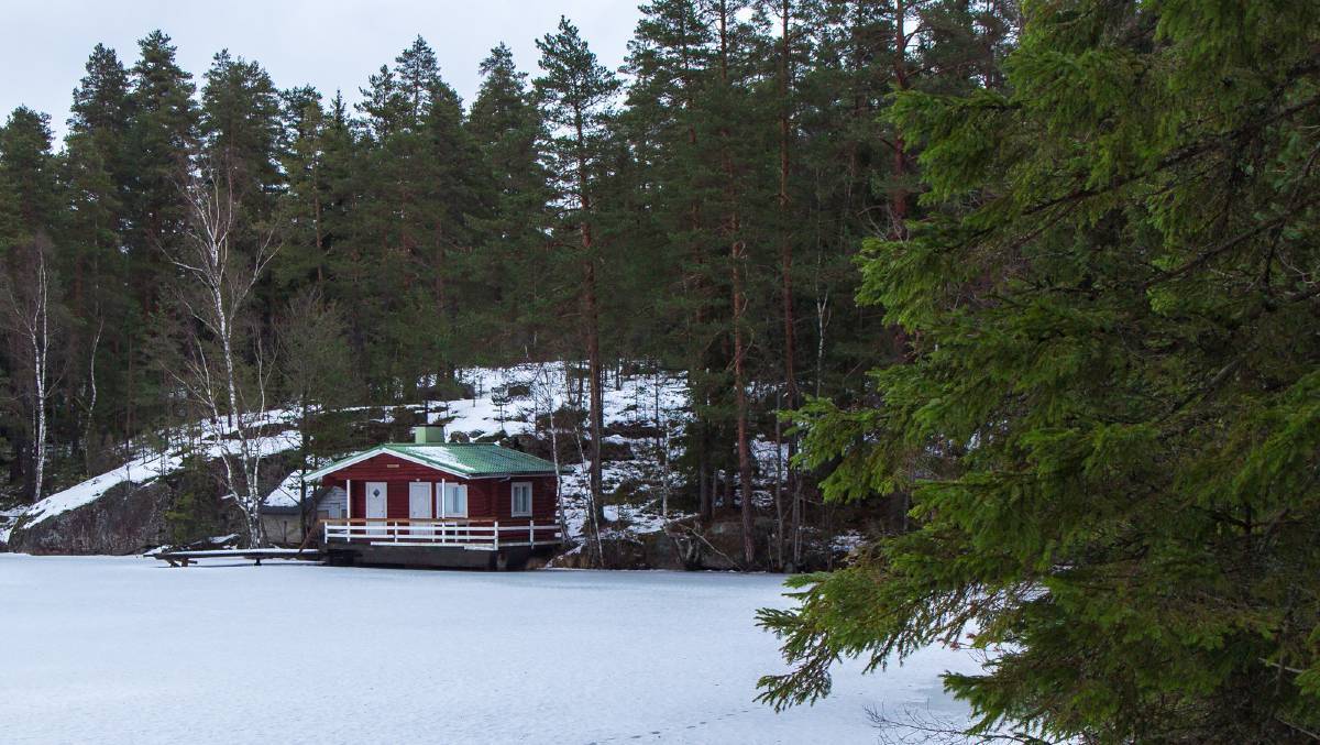 The small recreational cabin common in rural areas of Finland. The small recreational cabin common in rural areas of Finland.