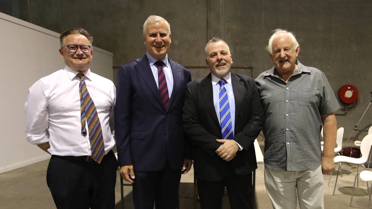 Labor's Mark Jeffreson, The Nationals' Michael McCormack, United Australia Party's Richard Foley and The Greens' Michael Bayles.