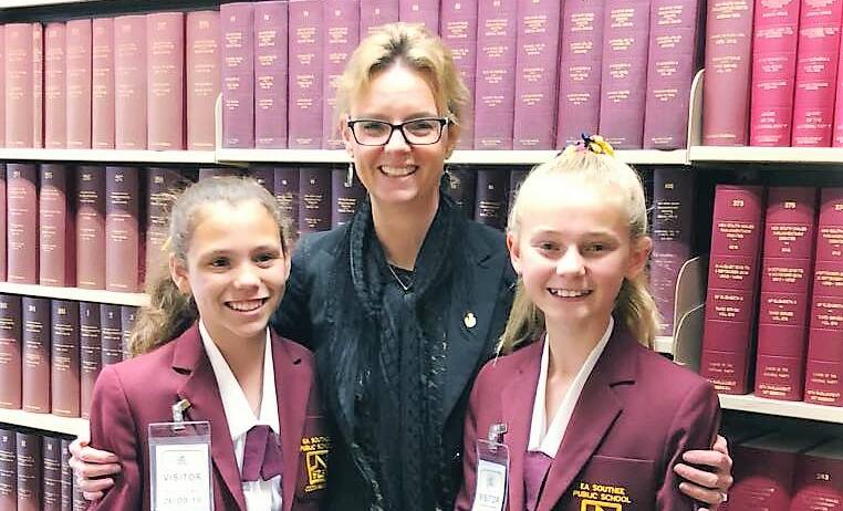 SPECIAL VISIT: Member for Cootamundra Steph Cooke with Lilliana Chick and Kerstyn Taylor during their visit to Parliament House.