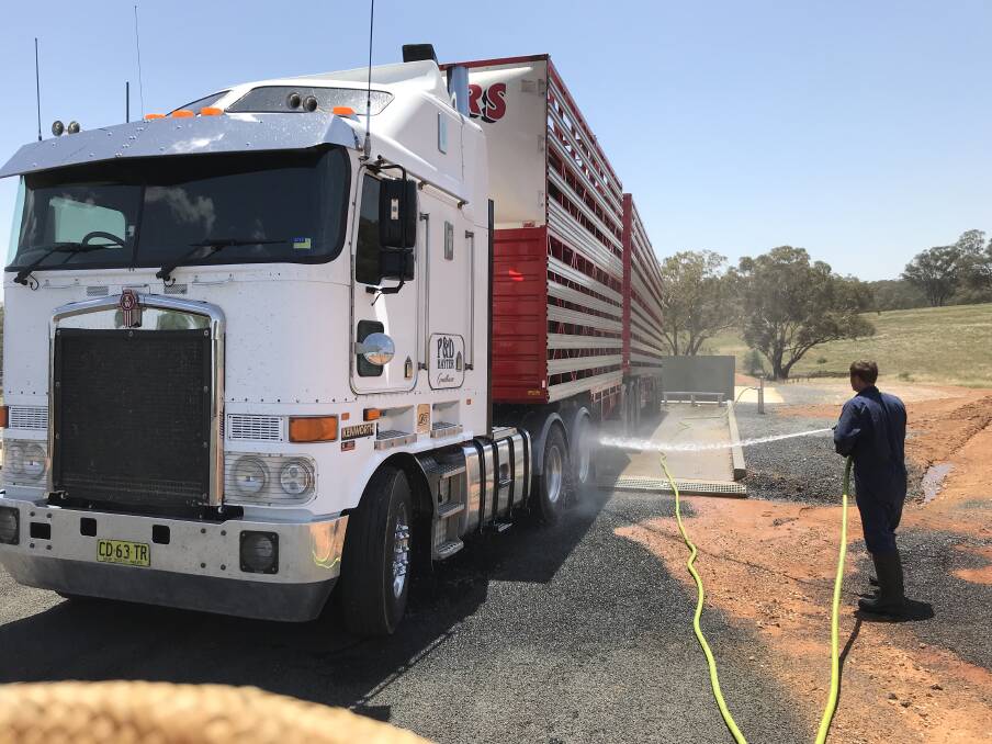 UP AND RUNNING: The new new truck wash facilities at the Cootamundra saleyards are completed and in use, with a driveway being added shortly. Picture: Supplied