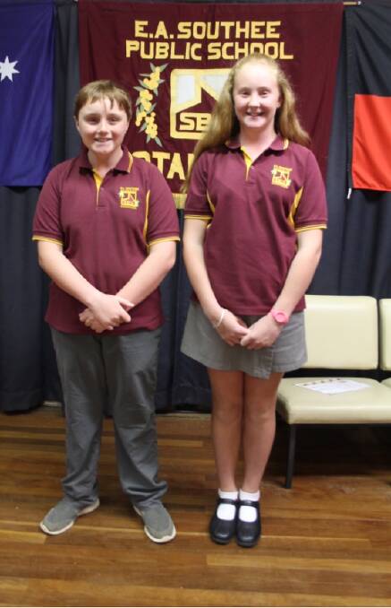 New leaders: The 2017 captains for EA Southee Public School Logan Hotston and Alex Oliver. 