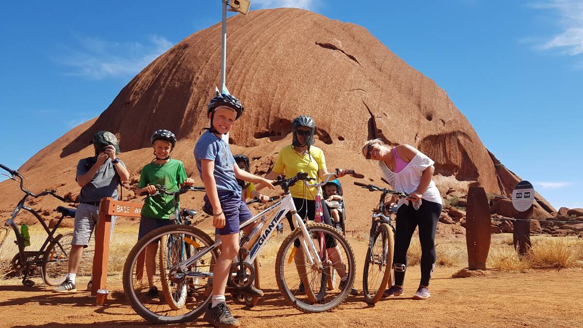 Cycling at Uluru. Cycling at Uluru.