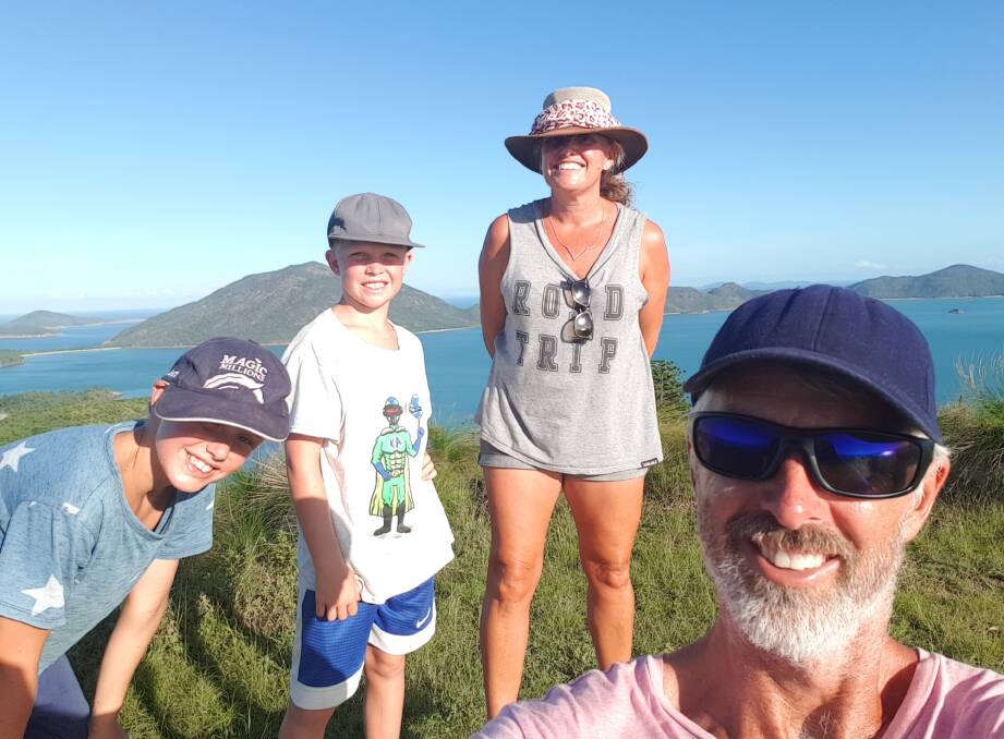 The writer and her family atop an abandoned island, The Whitsundays, Queensland. The writer and her family atop an abandoned island, The Whitsundays, Queensland.