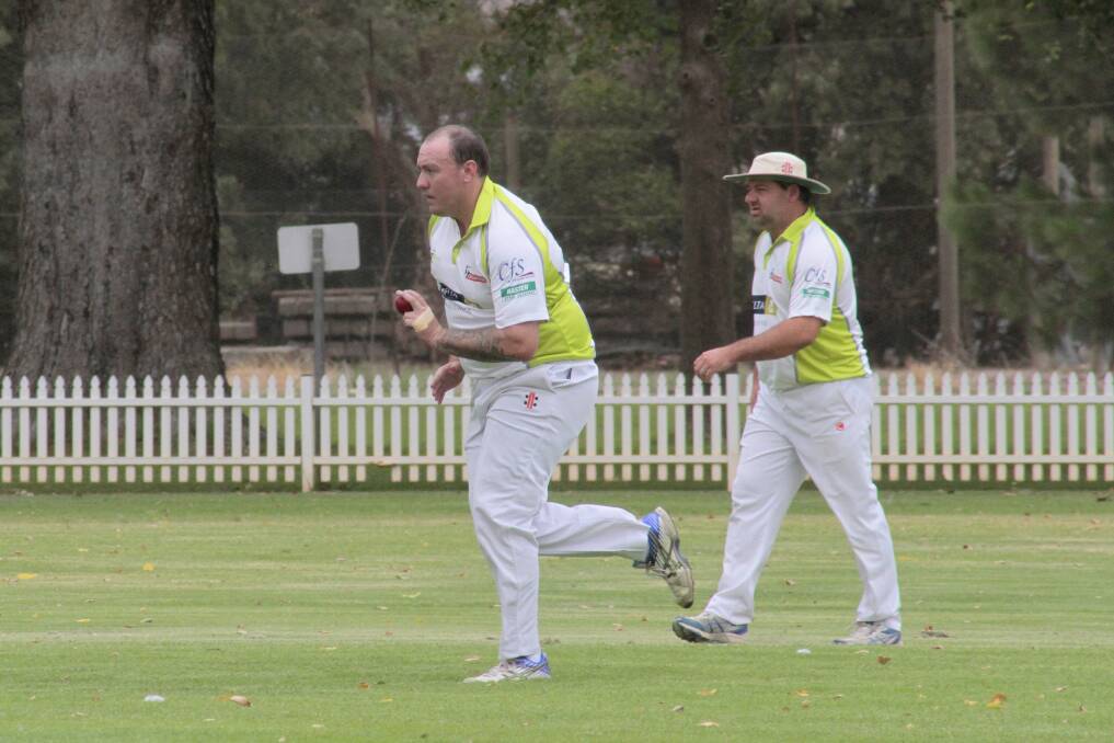 BEARING DOWN: Come Alive Fitness Crusasders bowler Ryan Breese prepares to bowl during Saturday's clash with the Young Services Blues. Picture: KELLY MANWARING