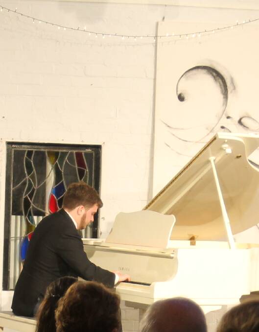 William Friend at The Arts Centre's Yamaha baby grand.