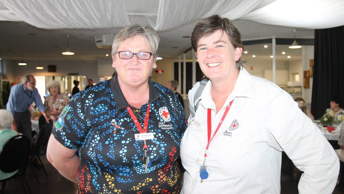 Colina Meadows (left) and Jennifer Fowler, Red Cross workers in the driver licencing access program - it's not just a blood bank! 