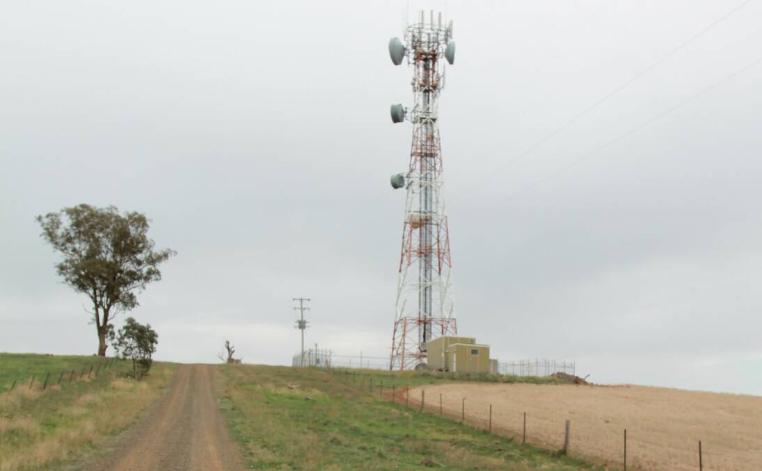 Inadequate: the Telstra signal from the Ryan's Hill tower is not strong enough to give proper mobile phone coverage to Wallendbeen. 