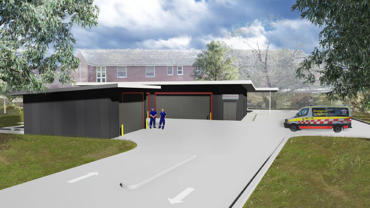 Artist's impression of the new ambulance station, to be located off Hurley Street, behind Cootamundra Hospital.