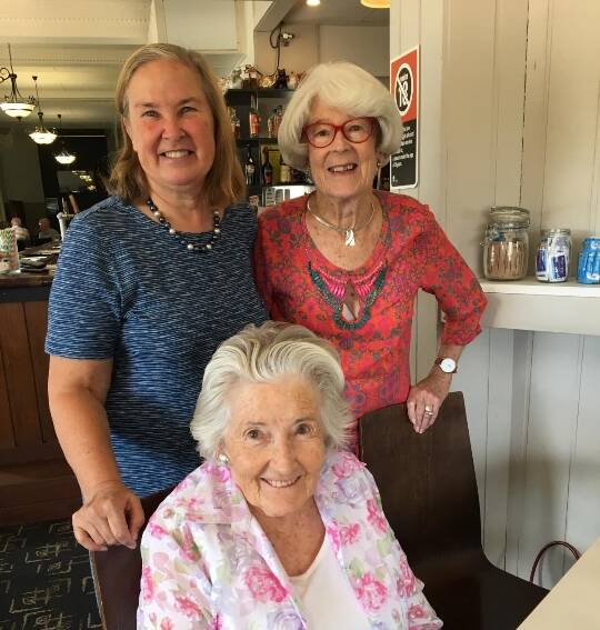 Janine Bassingthwaite-Hill delighted in taking the ladies from the Loft, Una Parr and Gwen Kirley to morning tea the Olympic Hotel.