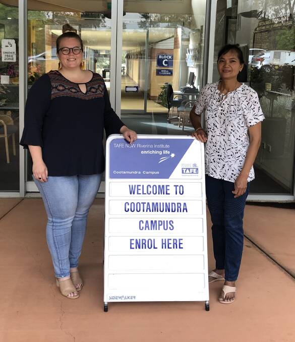 Rungthip Chantharangsri, pictured with TAFE teacher Fiona Braybrooks, hopes to eventually realise her dream of opening her own Thai restaurant in Cootamundra. 