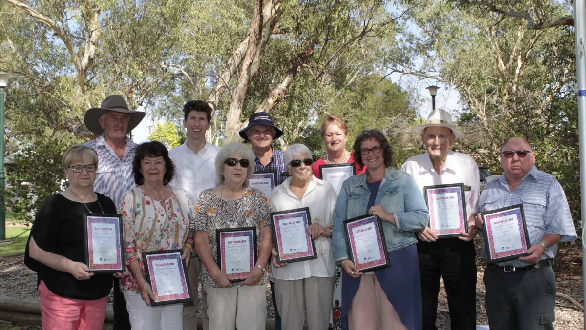 Recipients of a certificate of appreciation, Australia Day award nominees whose contributions were recognised.