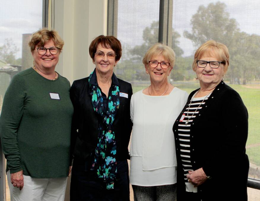 Former Sacred Heart students Susan Morrison, Manly, with Rhonda Twomey, Maree Deep and Jenette Harris. 