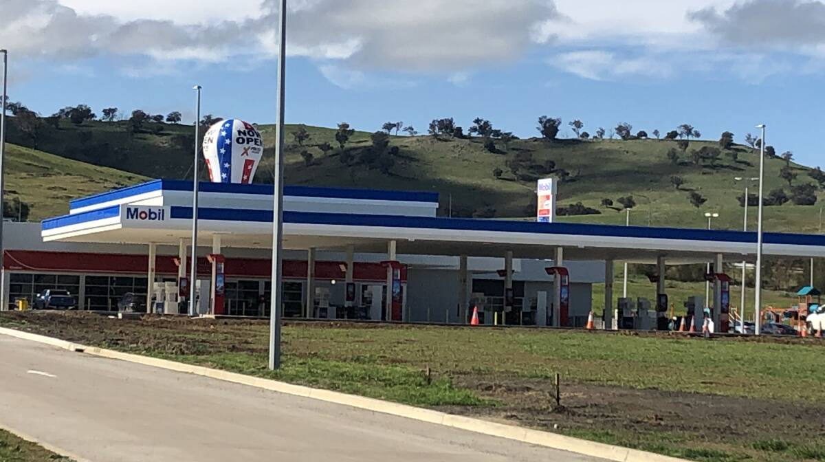 operational: The Mobil Service Centre at Coolac is up and running, and will become a familiar landmark to travellers when normal car travel resumes along the Hume Highway post-Covid. 