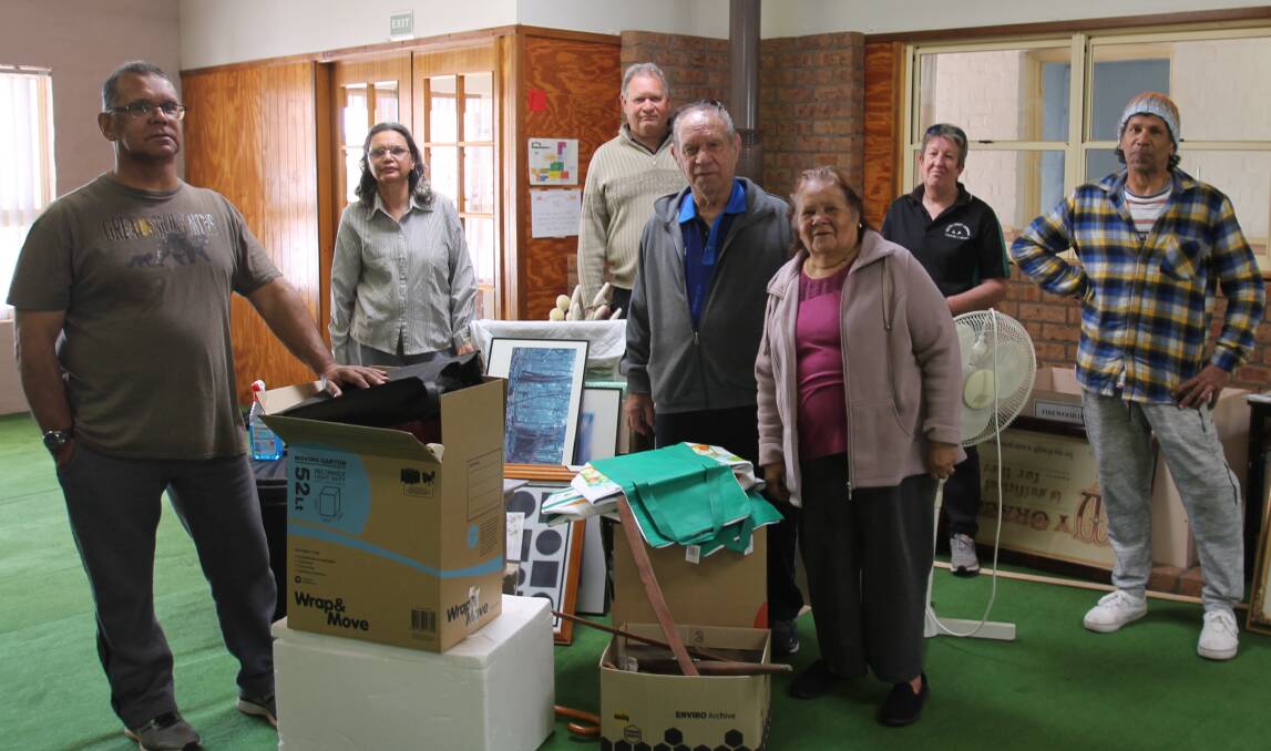Packing up after 41 years: the Manton family at Bimbadeen, from left Rick, Kayleen, Ross, Terry, Olga, Nicola and Brad.