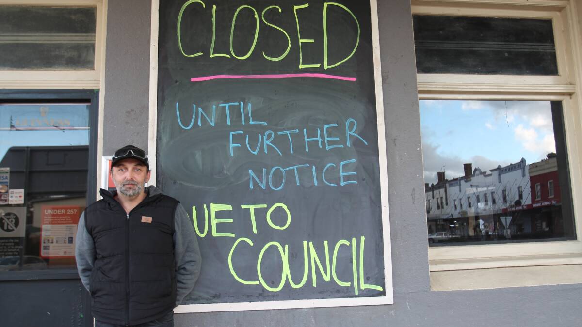 New Globe Hotel publican considers leaving town after council visits.
