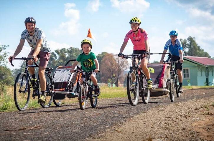 Riders at NSW's first rail trail, from Tumbarumba to Rosewood, opened in April this year after 18 years of preparatory work. CLICK ON PHOTO FOR MORE PHOTOS AND VIDEO.